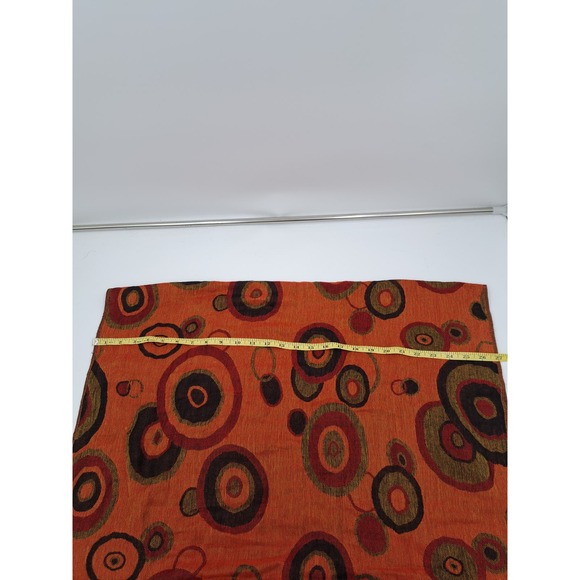 Pashmina Boho Circles Fringe Orange Black Reversible Scarf Shawl Headwrap Stole - Picture 5 of 10